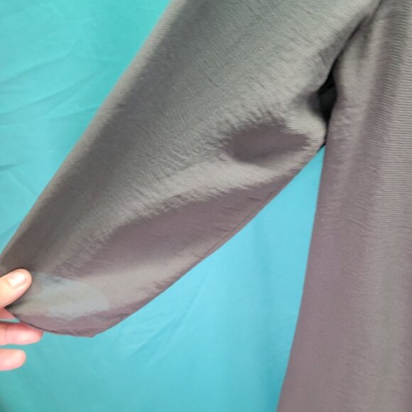 H&M Womens Gray Shift Dress Size 8 3/4 Sleeves Back Zipper Knee-Length - Picture 8 of 10